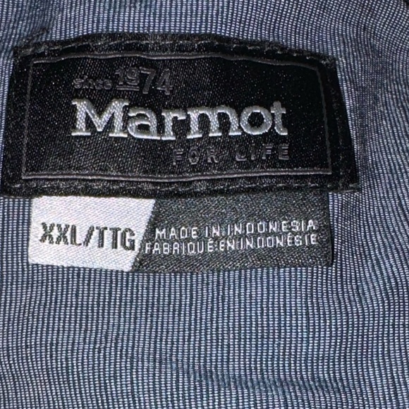 MARMOT Men’s Jasper Plaid Flannel Long Sleeve Shirt Flap Pockets in Fig, SizeXXL - Picture 5 of 8